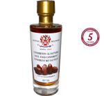 Oplev Condimento al Dattero Malpighi, præsenteret i en sofistikeret flaske med rød etiket. Modnet i fem år, tilbyder den en unik og raffineret smag.