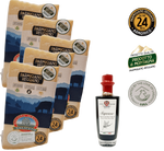Five prized wedges of 24-month aged Parmigiano Reggiano, together with a high-quality Saporoso Balsamico, represent the authentic taste of Italy.