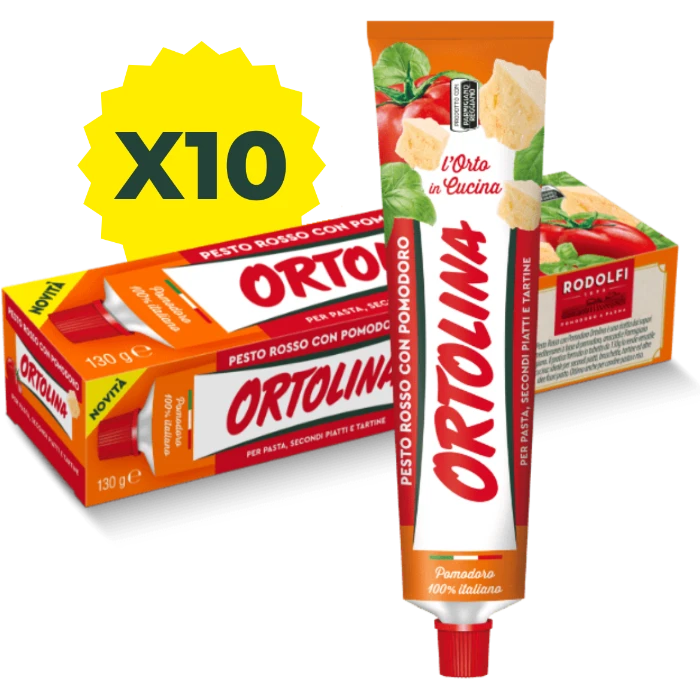 Ortolina - Red Pesto with Parmigiano Reggiano PDO - 10 x 130 gr.