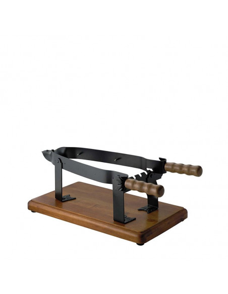 Steel Ham Stand with Wooden Base