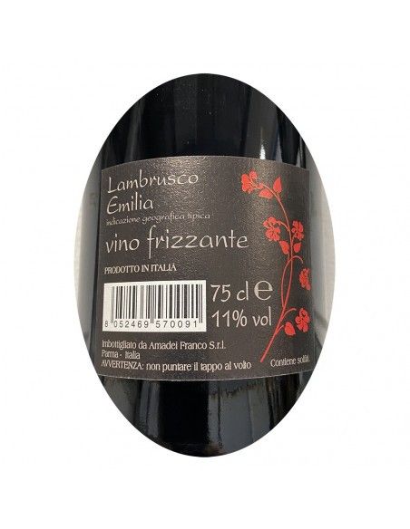 Lambrusco Emilia I.G.T. - Primo Fiore (6 x 750 ml.) - PREMIO VINITALY 2023