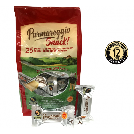 Parmigiano Reggiano DOP 25 Snacks - 25 x 20 gr (tot. 500 gr)