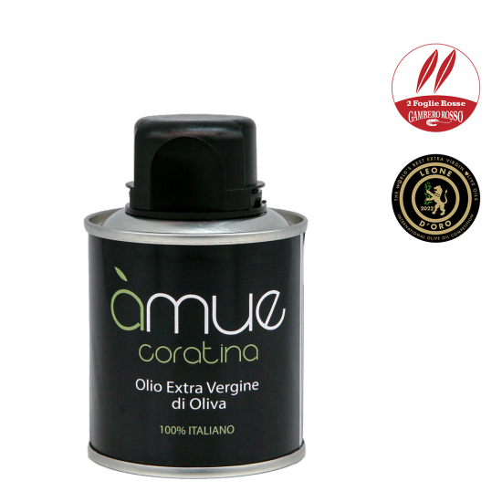 Extra Virgin Olive Oil - Monocultivar Coratina - Àmue - Tin (100 ml. / 3.38 fl. oz.)