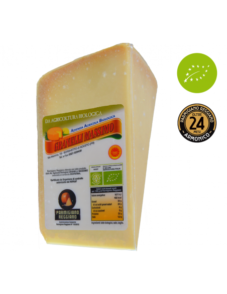 Parmigiano Reggiano PDO - Organic - 24 Months
 Format-1,35 Kg. / 3 Lbs.