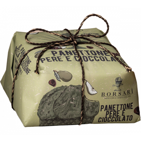 Panettone Pere & Cioccolato - Incartato a Mano (1 Kg.)