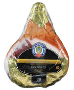 Scopri il Prosciutto di Parma, stagionato per 18 mesi e disossato, presentato in una lussuosa confezione dorata, ideale per i palati più sofisticati.