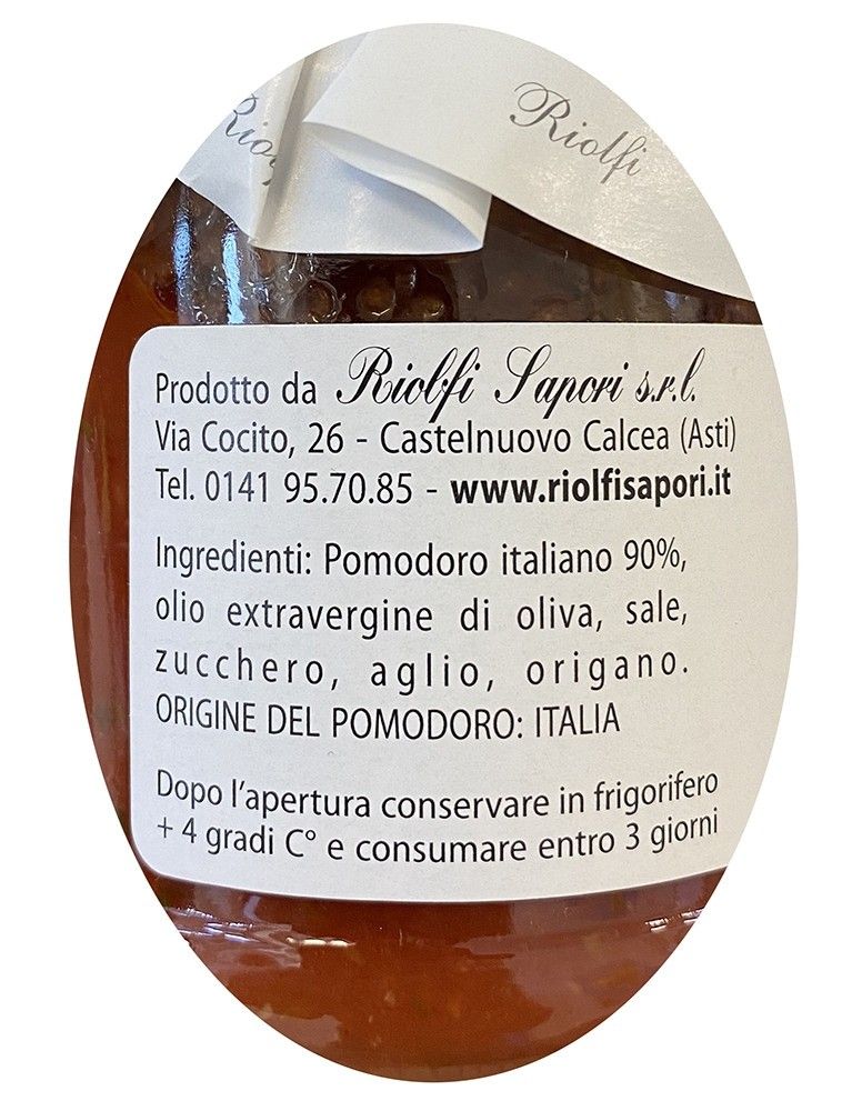 Goditi l'autentico sapore di una salsa per bruschette, realizzata con pomodoro italiano, olio d'oliva e origano, ideale per aperitivi e antipasti casalinghi.