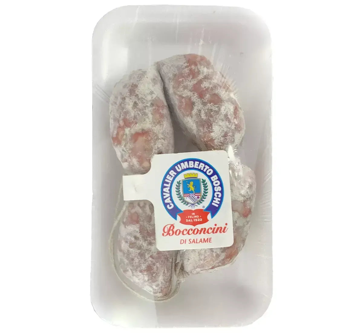 Deliziosi bocconcini di salame presentati in un packaging trasparente, l'ideale per un aperitivo ricco di sapore e tradizione.