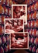 Un prosciutto di Parma DOP, stagionato per 30 mesi, simbolo dell'arte e della tradizione italiana, custodito nel cuore delle cantine di Parma.