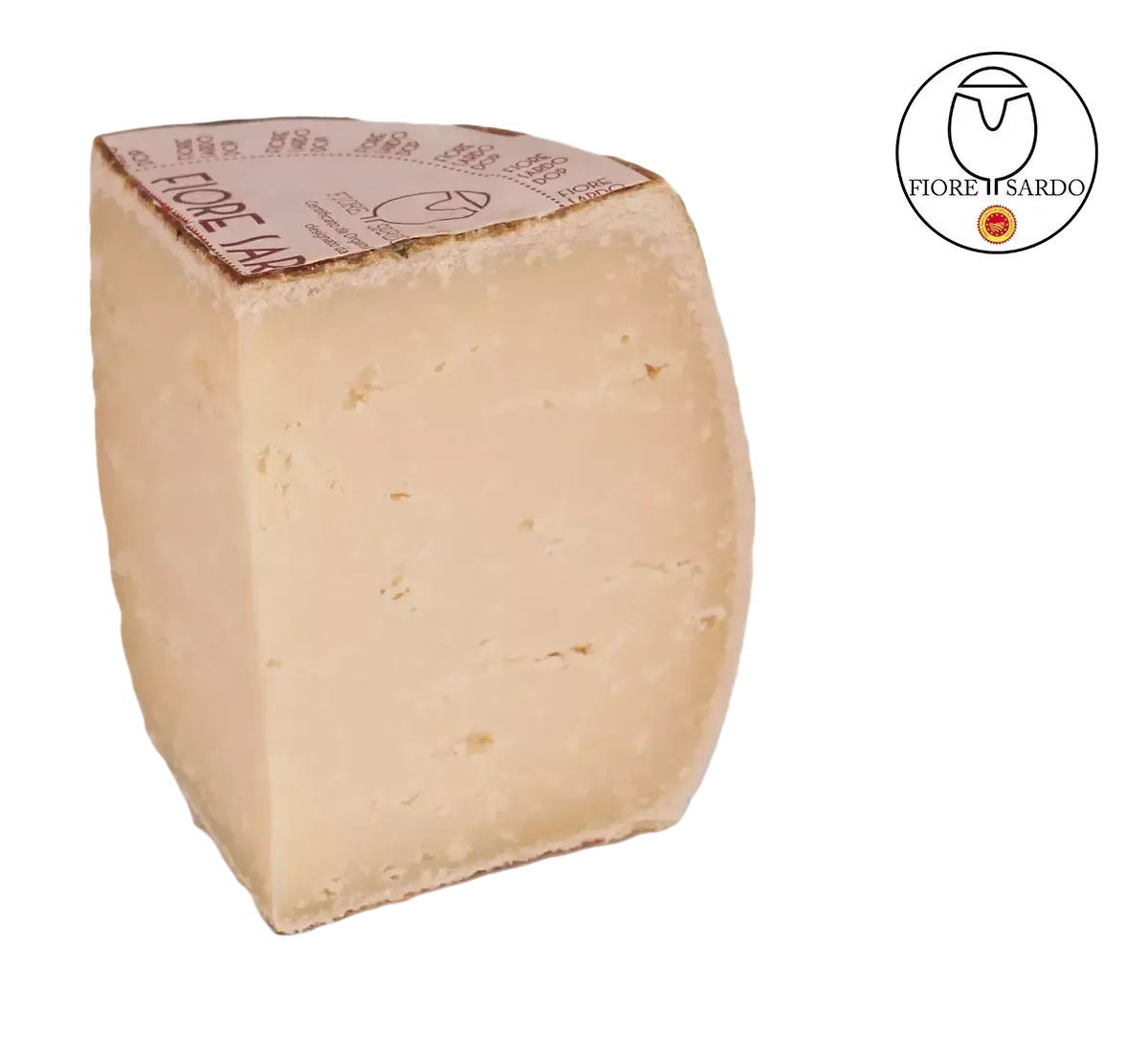 Immaginate un quarto di forma del delizioso Fiore Sardo DOP, un formaggio di pecora stagionato con crosta dorata e cuore aromatico e compatto.