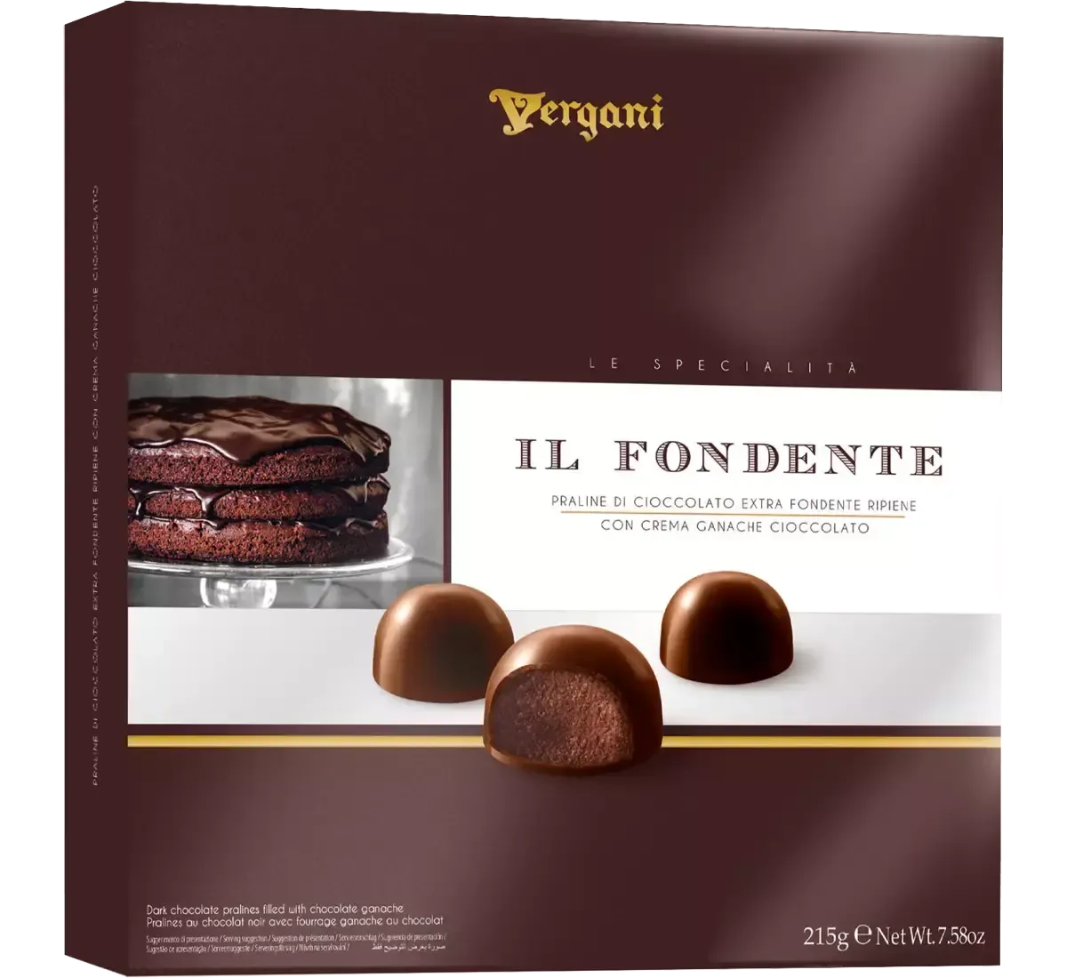 Esplora l'esperienza del gusto raffinato con queste praline extra fondenti, ricche di un ripieno cremoso, presentate in un astuccio elegante.