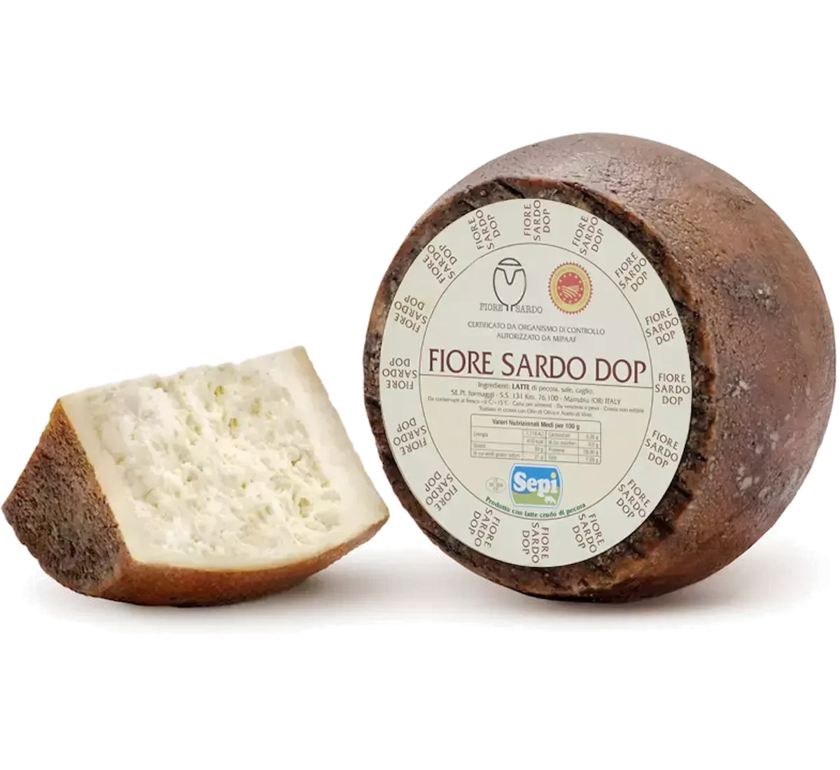Goditi la tradizione sarda con un quarto di Formaggio Fiore Sardo DOP, stagionato e dalla crosta rustica. Sapore intenso, 900g di pura qualità.