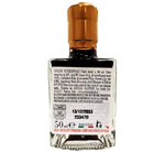 Elegante bottiglia da 50 ml di condimento aromatico all'Aceto Balsamico di Modena IGP, con tappo dorato, prodotta da una casa fondata nel 1850.