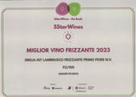 Lambrusco Emilia IGT Primo Fiore, premiato come Miglior Vino Frizzante 2023, con un punteggio di 92/100 da 5StarWines.