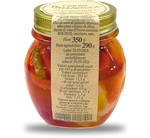 Barattolo di Giardiniera artigianale firmata Roberta, con verdure fresche in agrodolce e l'etichetta della Cascina Pizzavacca dell'Emilia Romagna.