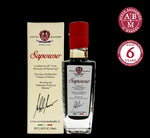 Aceto balsamico Saporoso, invecchiato 6 anni, presentato in una bottiglia elegante. Confezionato con raffinatezza e firmato dall'Acetaia Malpighi.
