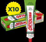 Iconico tubetto da 130g di salsa Ortolina Classica - un mix di pomodoro, verdure e olio d'oliva, perfetto per esaltare ogni piatto.