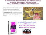 Eccellente Culatello di Zibello DOP, stagionato per 12 mesi e riconosciuto tra i migliori salumi italiani, presentato affettato su un luminoso sfondo bianco.