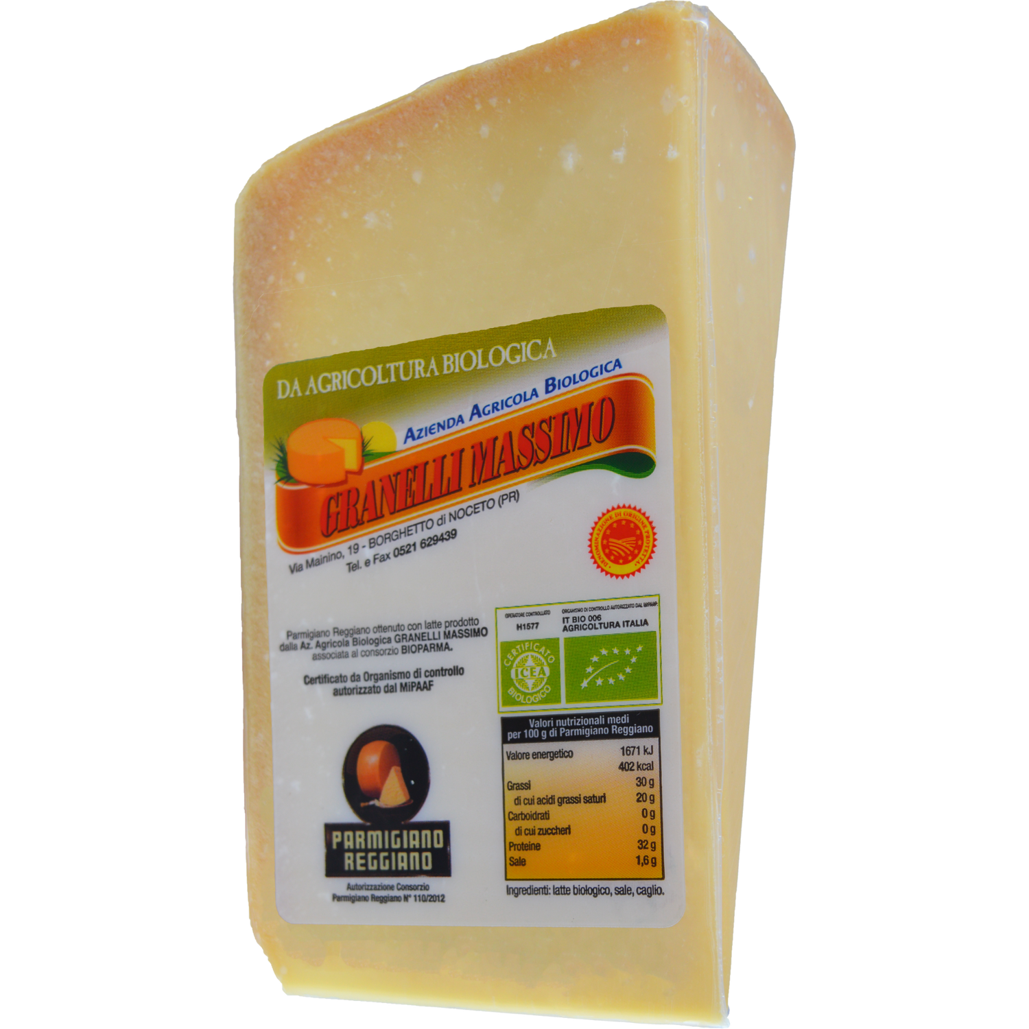 Parmigiano Reggiano DOP - Biologico - 24 Mesi