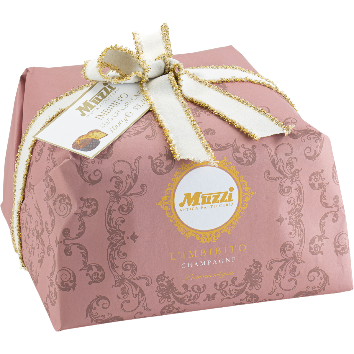 Panettone with "De Venoge" Champagne - Hand Wrapped