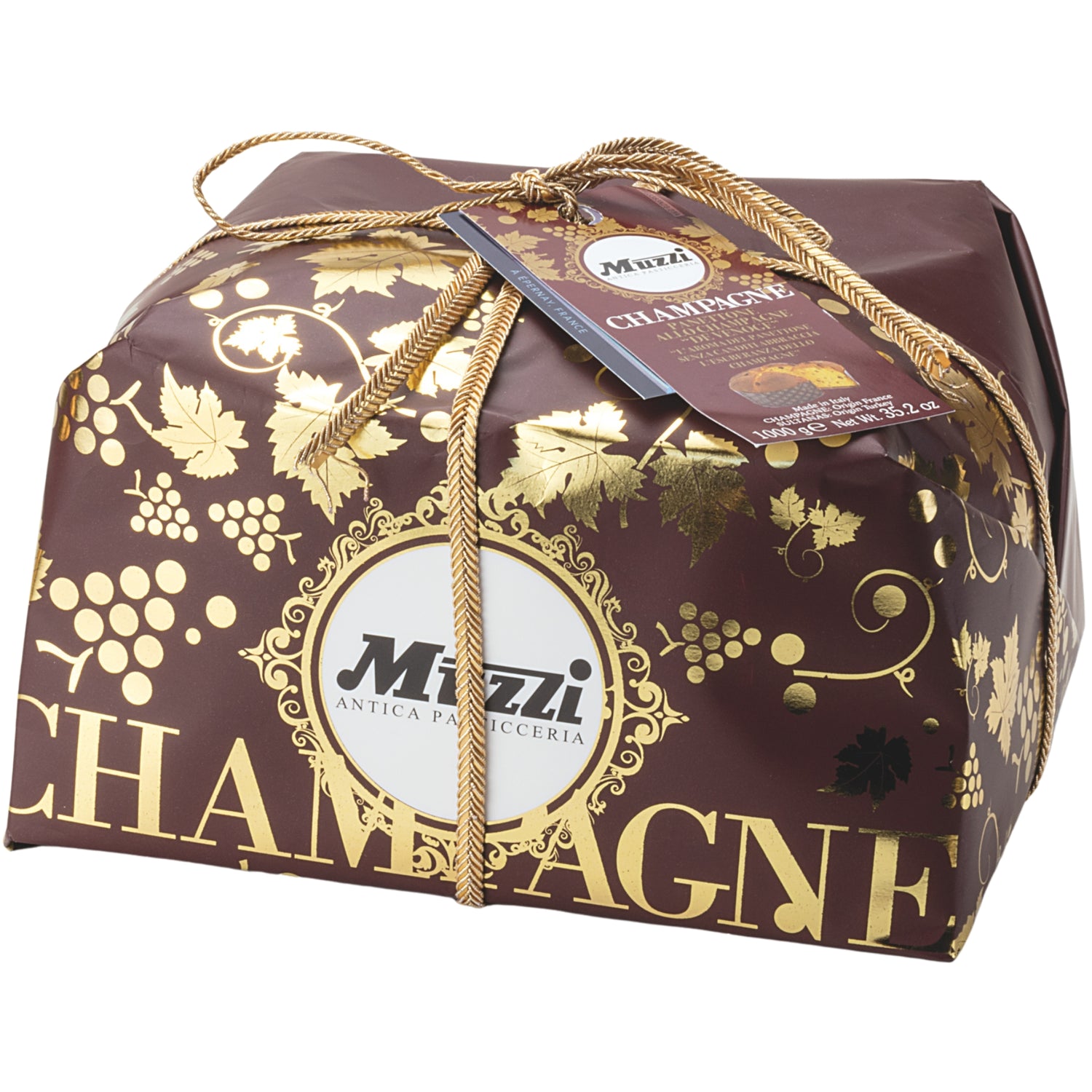Panettone with "De Venoge" Champagne - Hand Wrapped