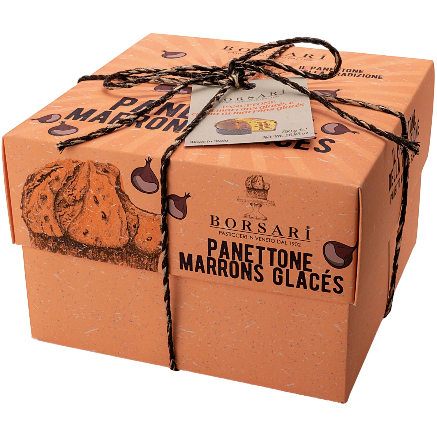 Panettone with Marrons Glacés - In Gift Box