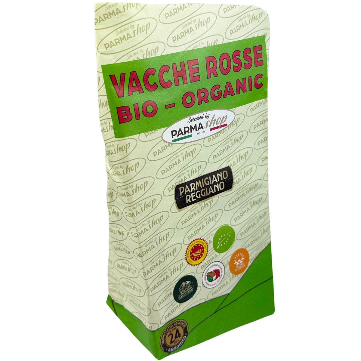 Parmigiano Reggiano DOP - Vacche Rosse - Biologico - Producto de Montana - 24 Meses