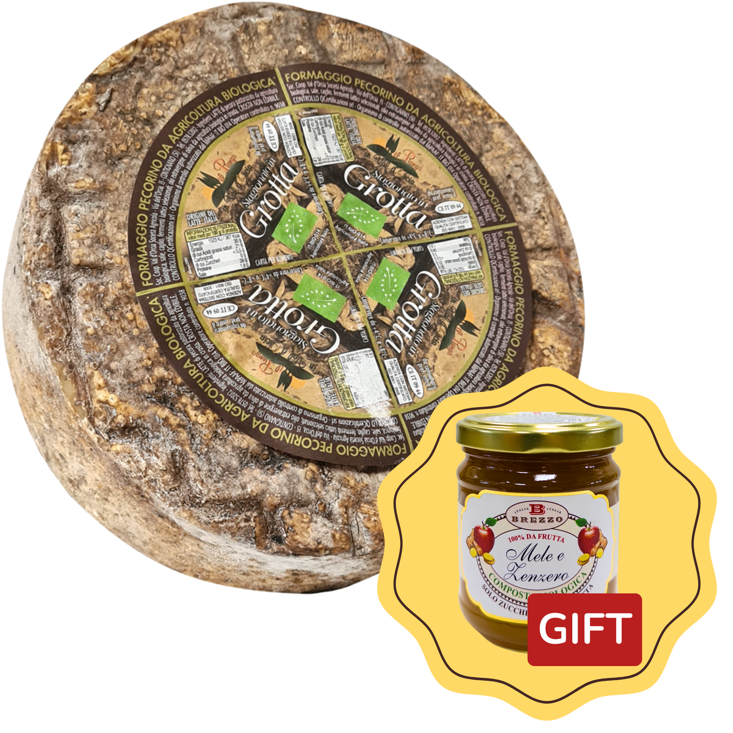 Biologischer Pecorino - Schafskäse - Höhlengereift - Ganz