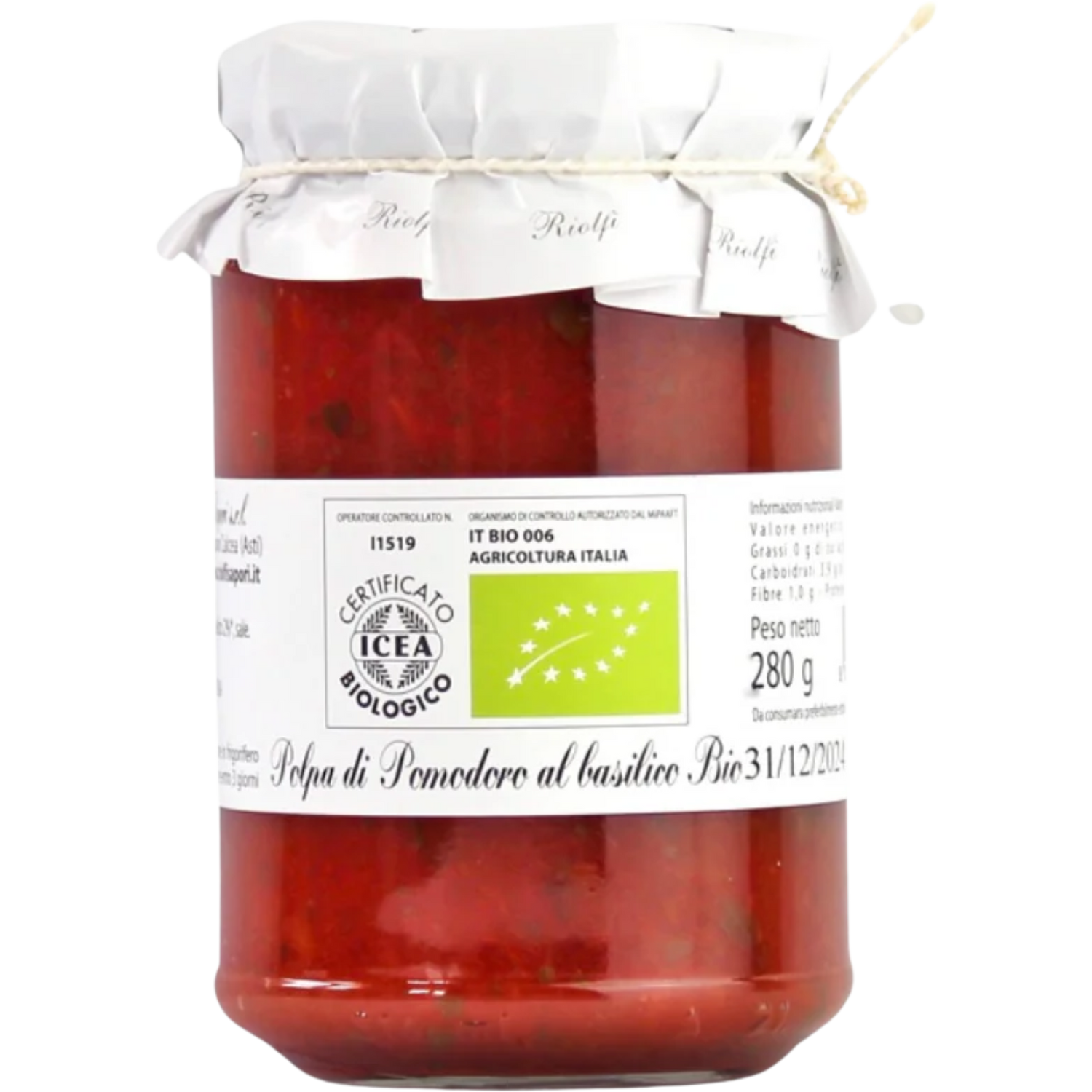 Pulpe de Tomate au Basilic - Biologique