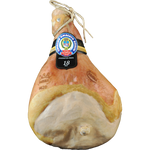 Interamente con osso, un prosciutto di Parma DOP stagionato per 18 mesi a Langhirano. Dolce, profumato e con sigillo d'eccellenza.
