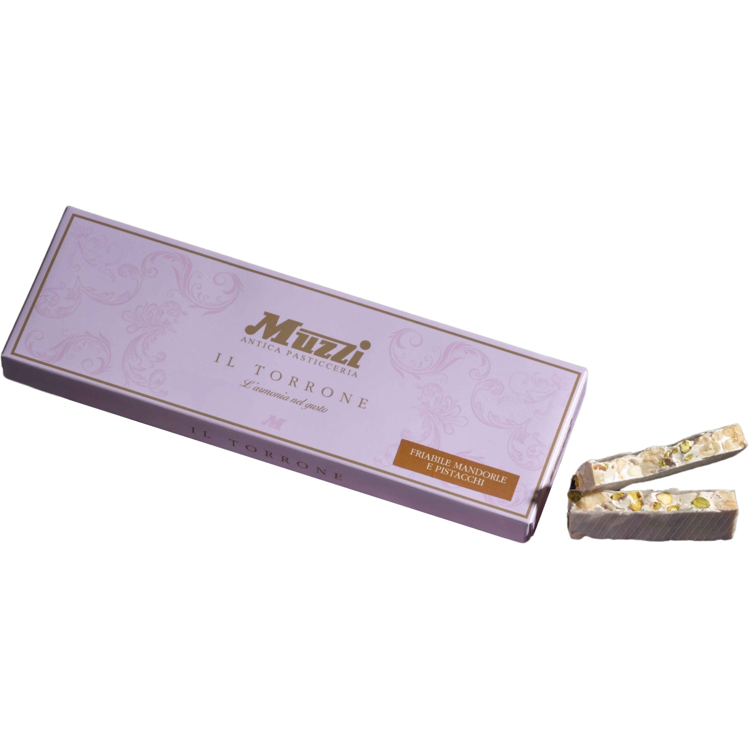 Crumbly Nougat with Almonds and Pistachios - In Box