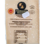 etichetta parmigiano reggiano di montagna 36 mesi borgotaro con informazioni nutrizionali e ingredienti