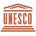 Icona UNESCO marrone: simbolo di patrimonio culturale e protezione globale.