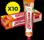 Gustosa crema mediterranea Pesto Rosso Ortolina, con pomodoro e Parmigiano, presentata in un pratico tubetto da 130g per arricchire i tuoi piatti.