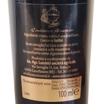sua bontà nera gran riserva di  di Acetaia Lucenti vincitore del  XXI palio matildico nel 2011. l'etichettà sul retro indica gli ingredienti, gli allergeni, consiglia l'utilizzo anchec ome digenstivo dopo pranzo e indica la data di scadenza 